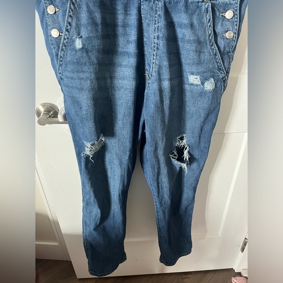 Gap  Destructed Denim Overalls - Picture 4 of 13